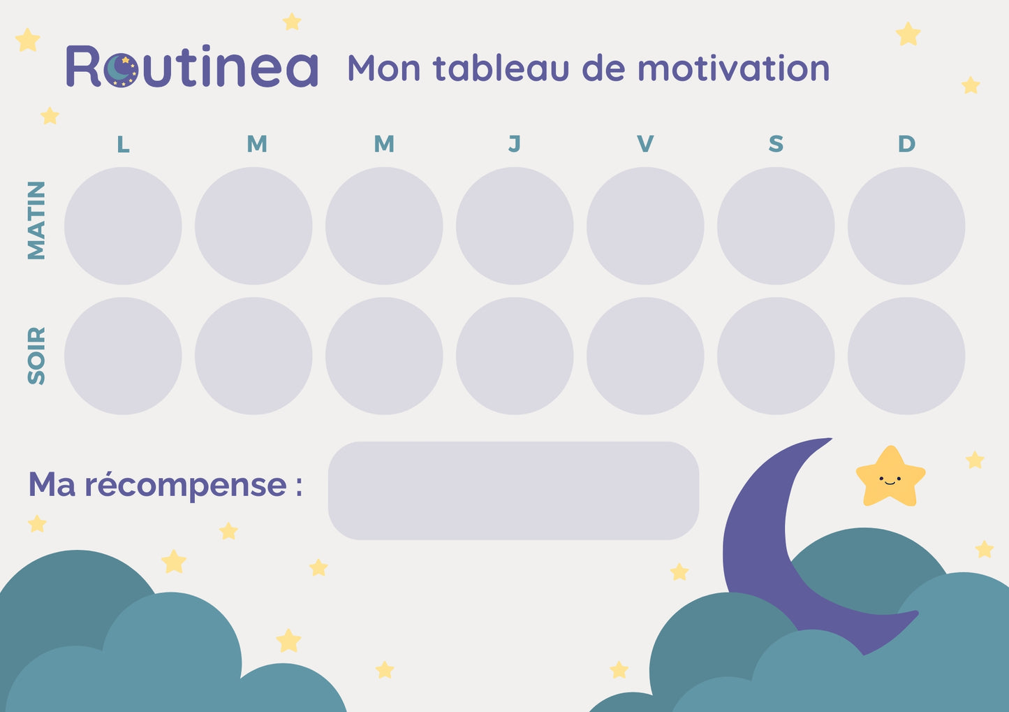 Tableau de motivation + Stickers